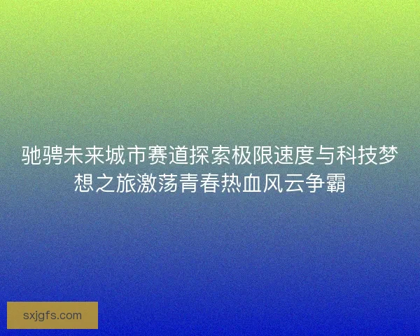 驰骋未来城市赛道探索极限速度与科技梦想之旅激荡青春热血风云争霸 驰骋未来城市赛道探索极限速度与科技梦想之旅激荡青春热血风云争霸